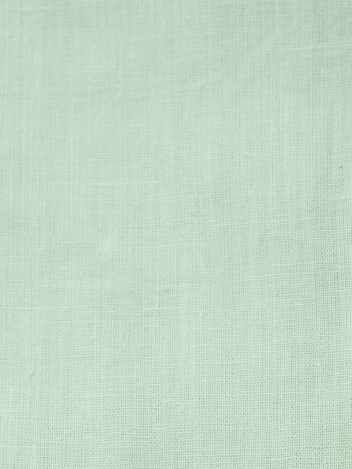 Sea Green Embroidered Cotton Blend Unstitched Suit &amp; Pant With Cotton Dupatta