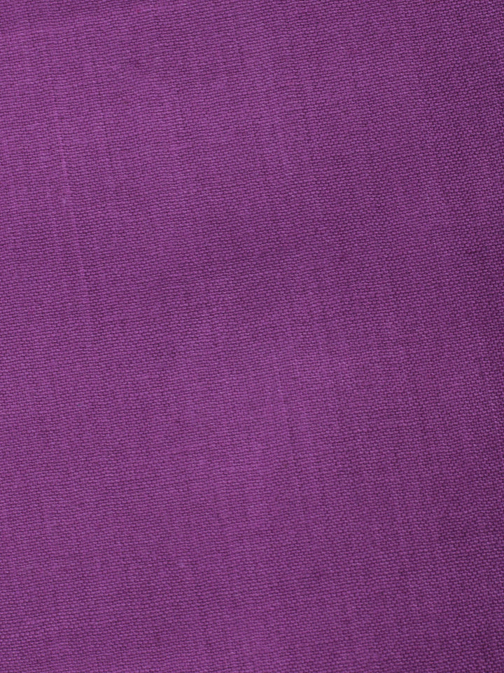 Lavender Embroidered Cotton Blend Unstitched Suit &amp; Pant With Cotton Dupatta