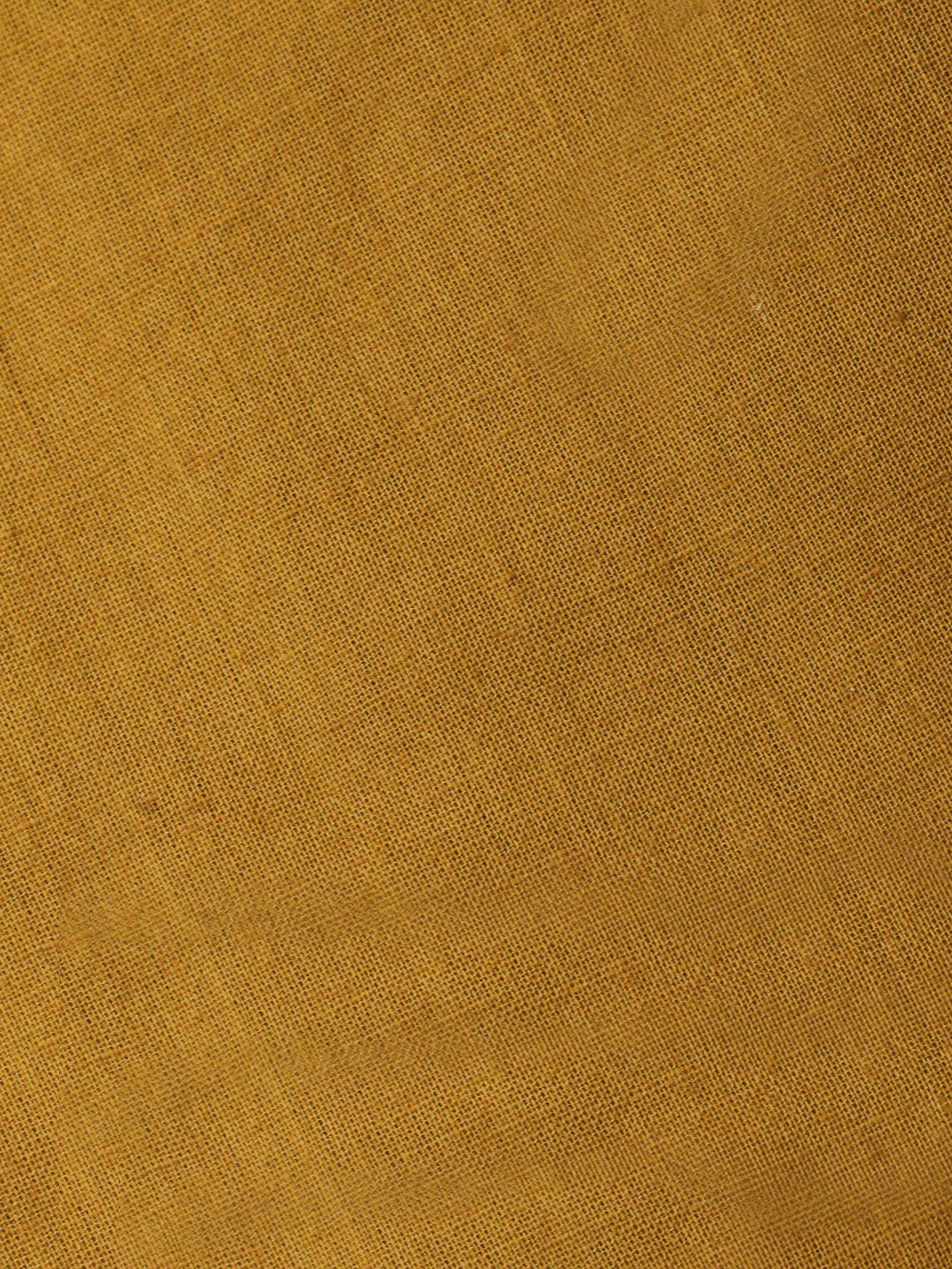 Mustard Printed Linen Unstitched Dress Material