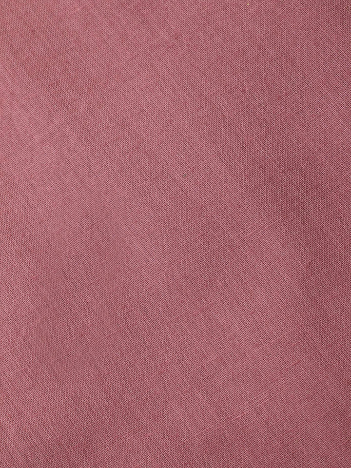 Pink Printed Linen Unstitched Dress Material