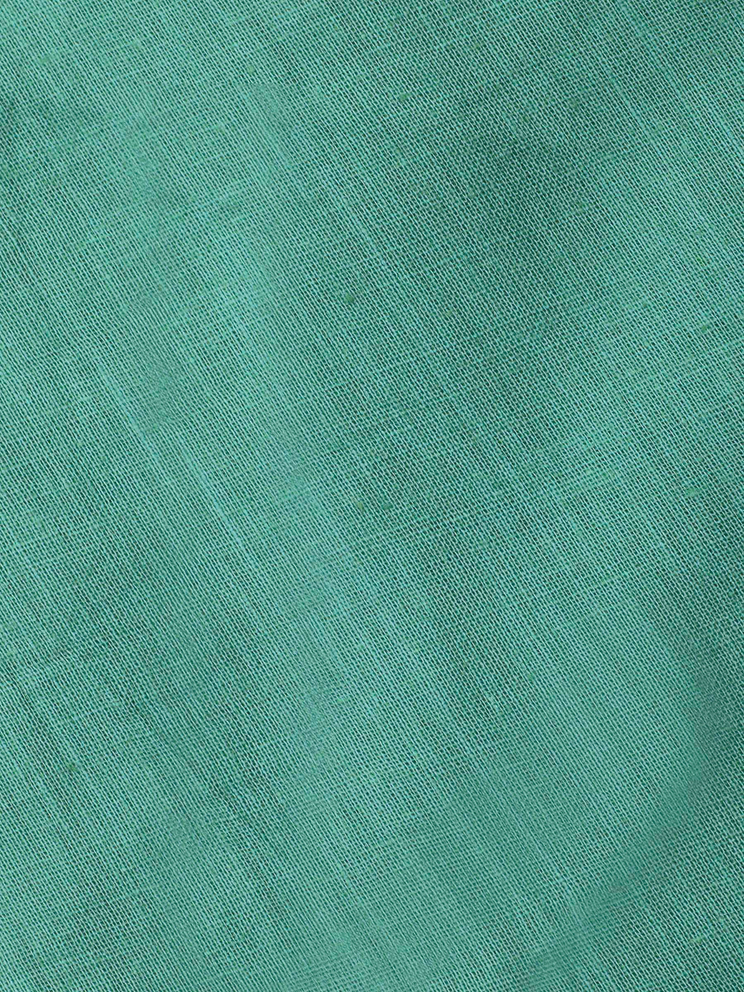 Sea Green Printed Linen Unstitched Dress Material