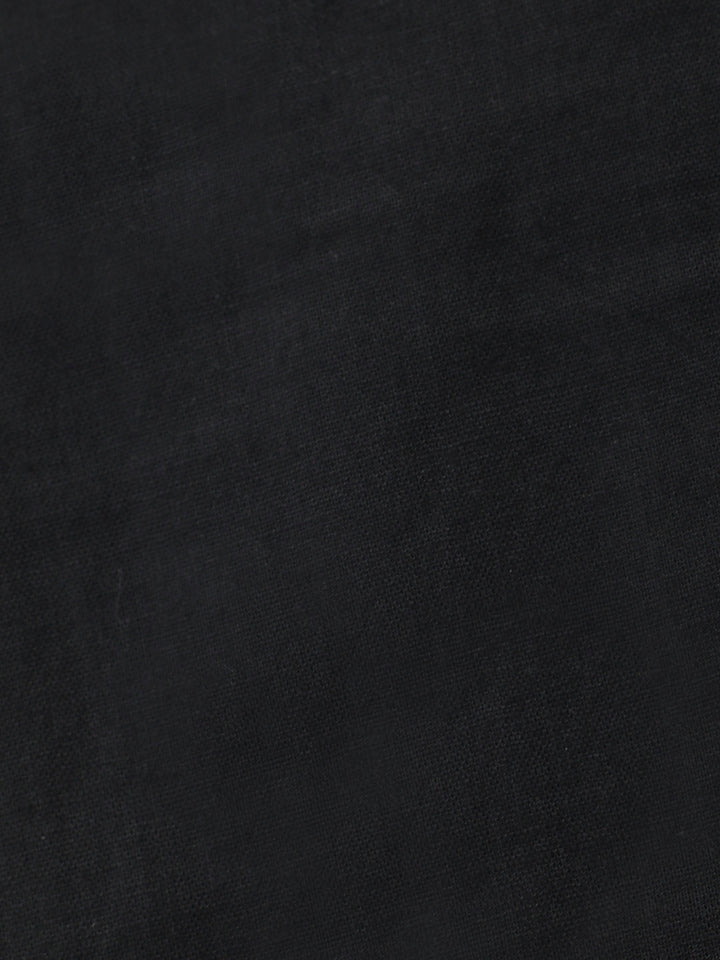 Beige Black Printed Cotton Blend Unstitched Suit &amp; Pant With Cotton Dupatta
