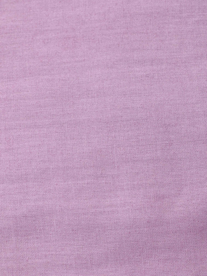 Lavender Embroidered Chanderi Unstitched Suit &amp; Pant With Banarsi Dupatta