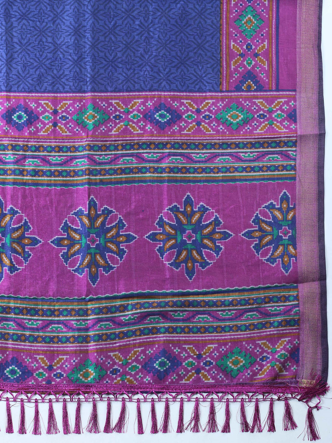 Pink Woven Design Art Silk Unstitched Suit &amp; Pant With Art Silk Dupatta