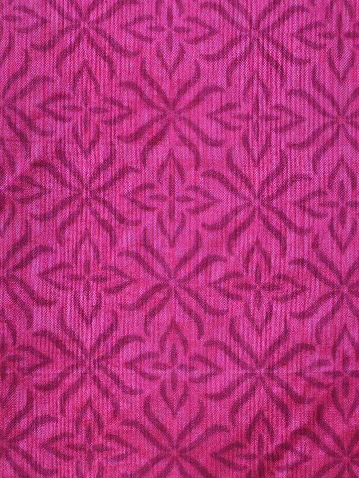 Purple Woven Design Art Silk Unstitched Suit &amp; Pant With Art Silk Dupatta