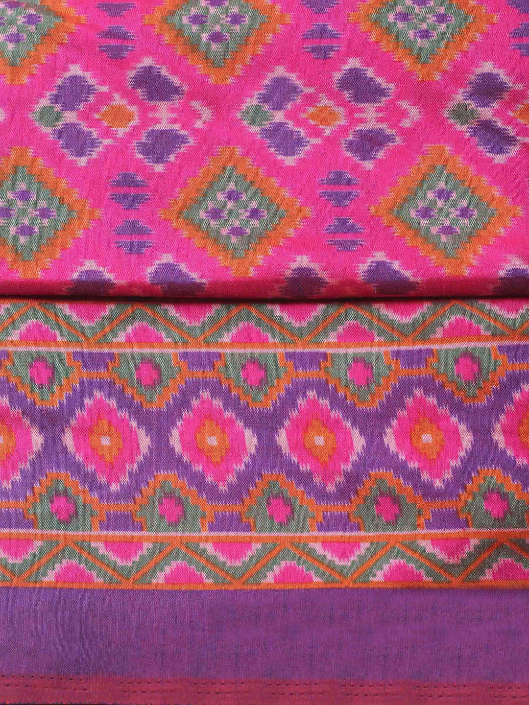 Pink Woven Design Art Silk Unstitched Suit &amp; Pant With Art Silk Dupatta