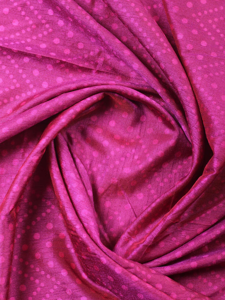 Purple Woven Design Art Silk Unstitched Suit &amp; Pant With Art Silk Dupatta