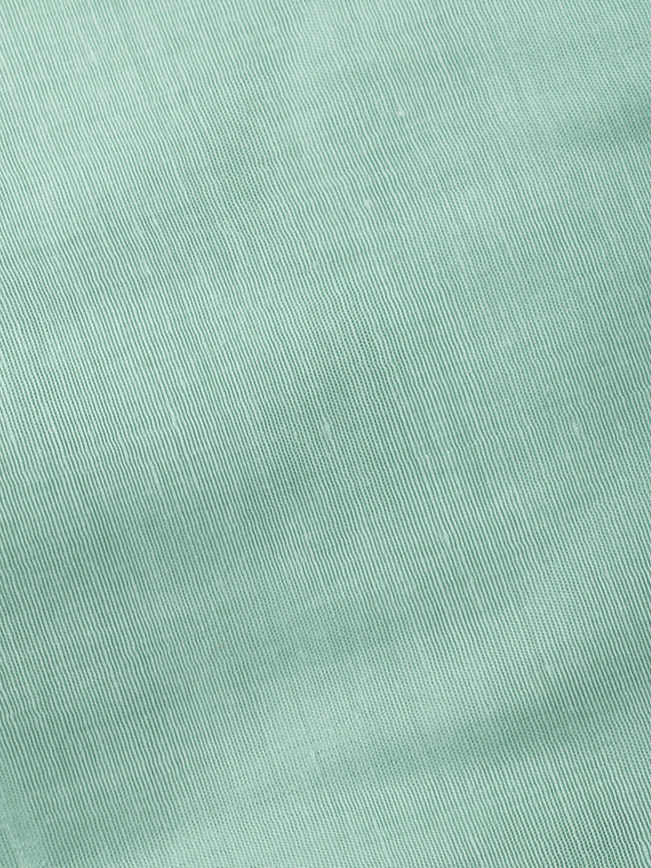 Aqua Green Embroidery Art Silk Unstitched Dress Material