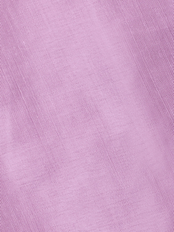 Pink Lavender Embroidery Art Silk Unstitched Dress Material