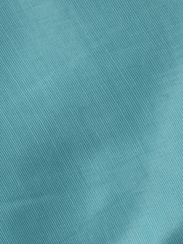 Sky Blue Embroidery Cotton Blend Unstitched Dress Material