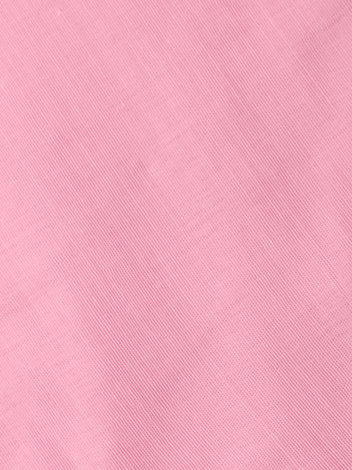 Pink Embroidery Art Silk Unstitched Dress Material