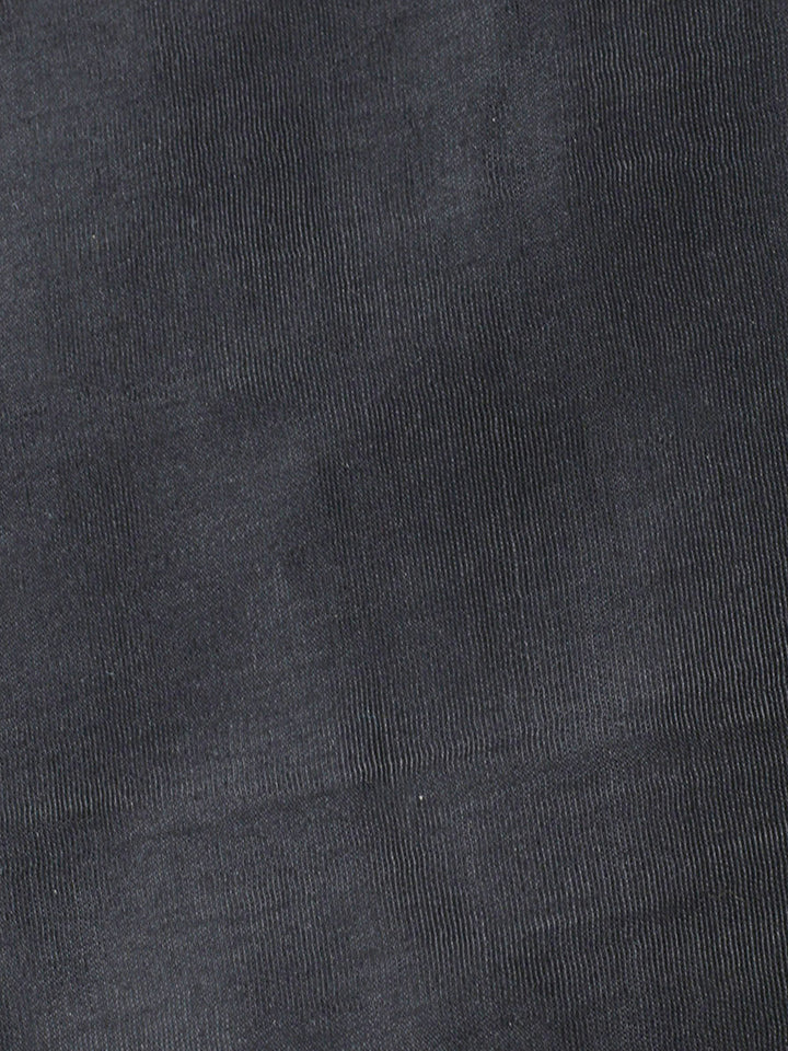 Black Embroidery Art Silk Unstitched Dress Material