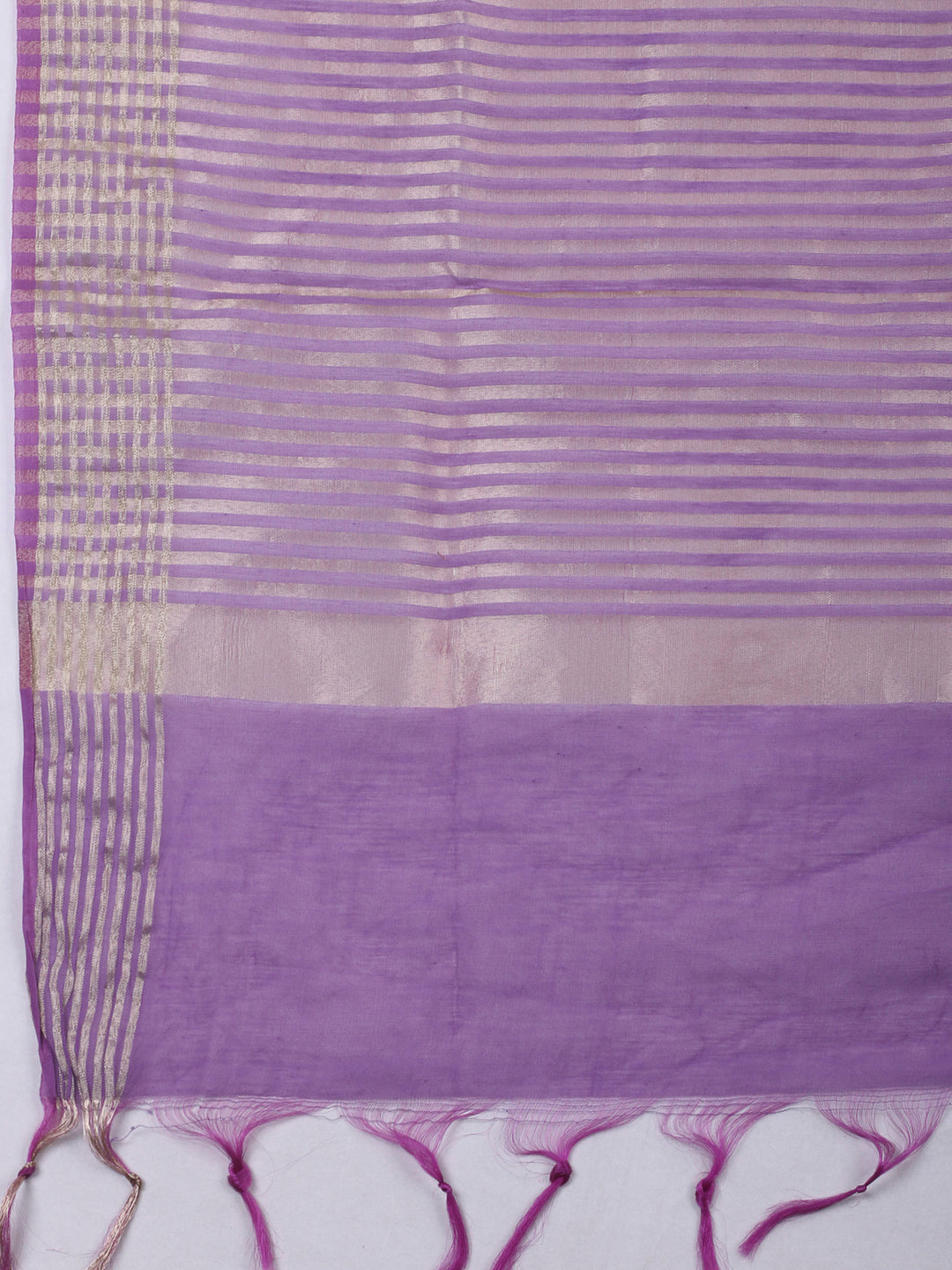 Purple Embroidery Cotton Blend Unstitched Dress Material