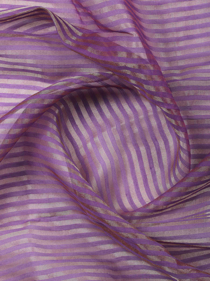 Purple Embroidery Cotton Blend Unstitched Dress Material
