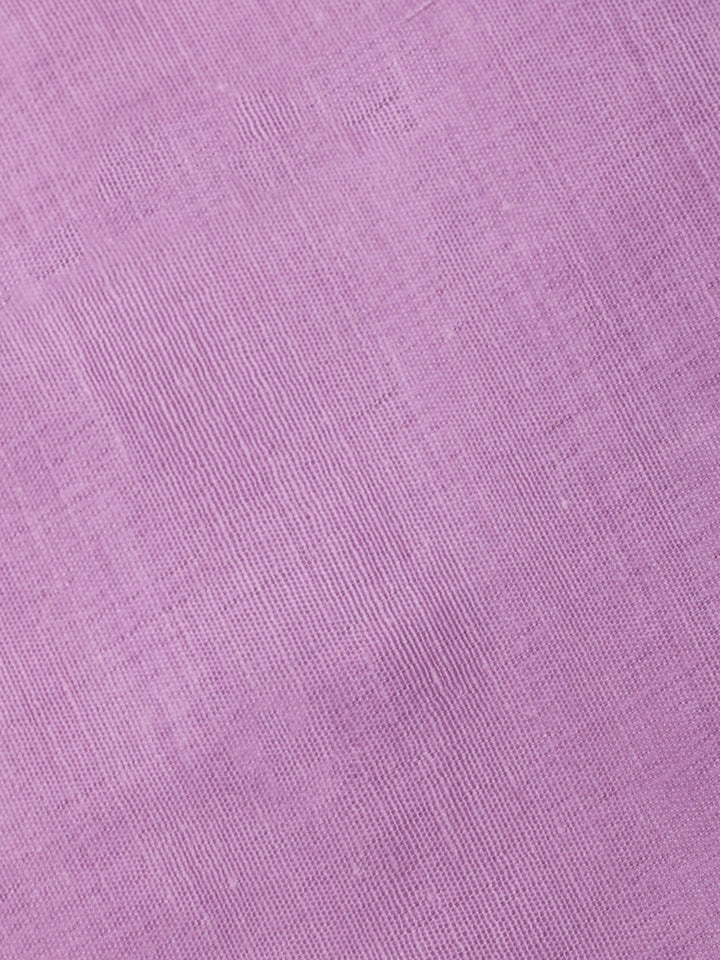 Pink Lavender Embroidery Art Silk Unstitched Dress Material