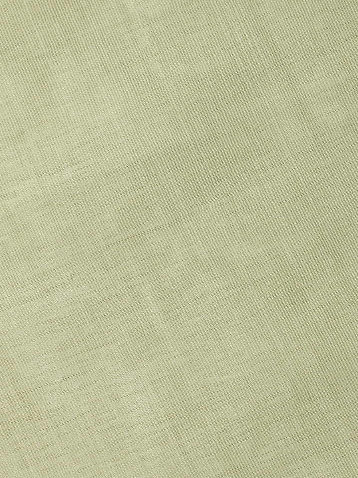 Pista Green Embroidery Art Silk Unstitched Dress Material