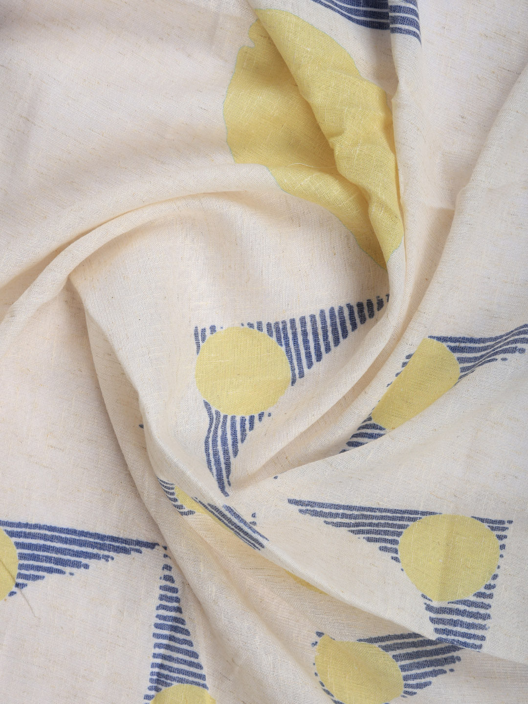 Off White Printed Cotton Blend Kurta With Pant &amp; Dupatta