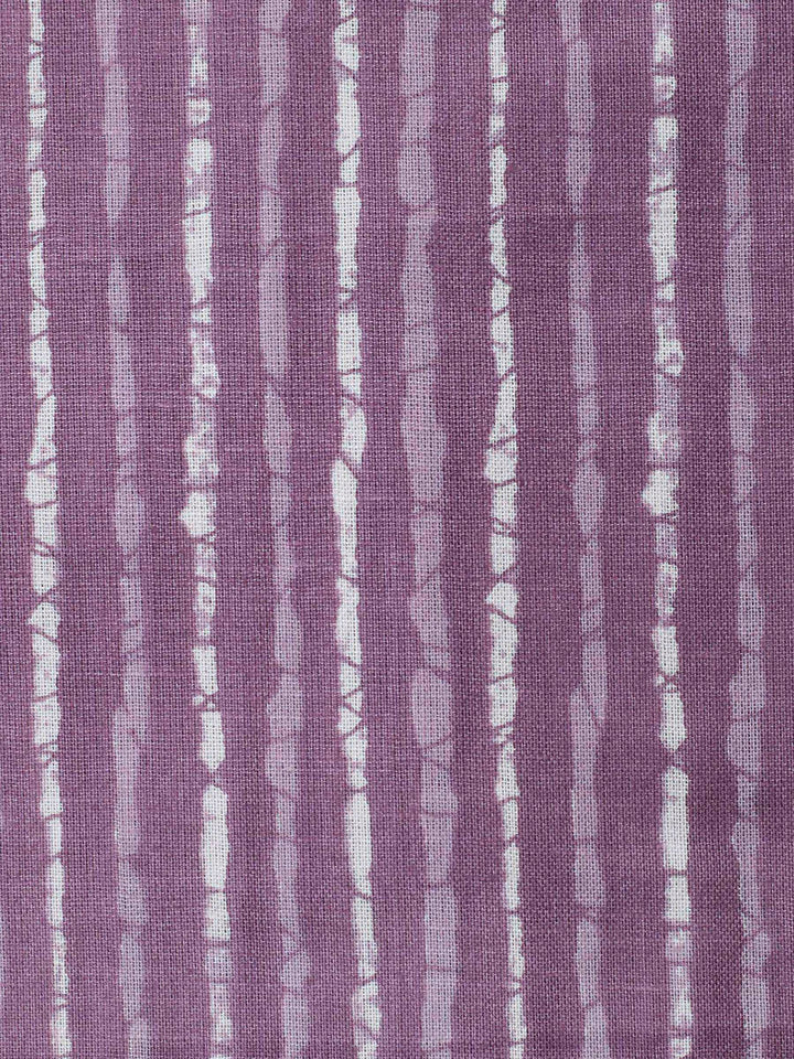 Lavender Printed Cotton Blend Unstitched Dress Material