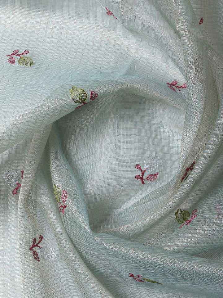 Grey Woven Design Cotton Blend Unstitched Dress Material