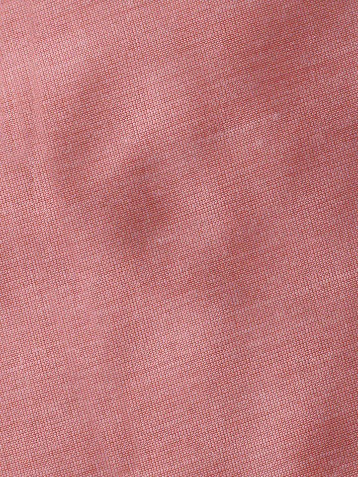 Peach Thread Embroidery Cotton Blend Unstitched Dress Material