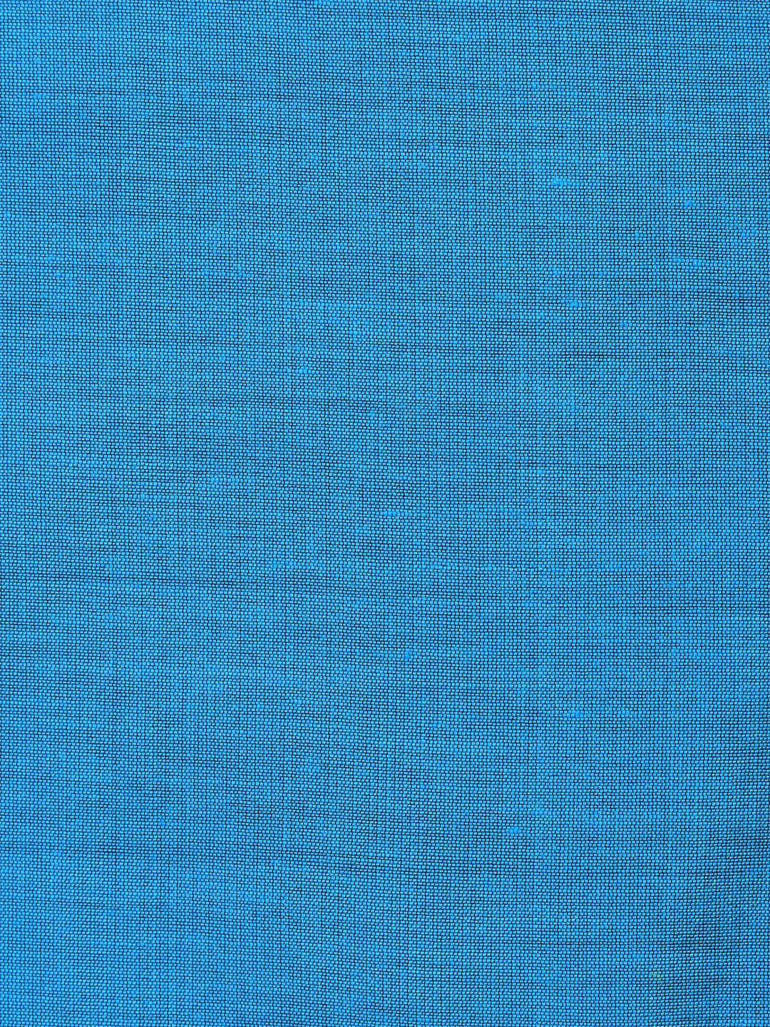 Blue Embroidered Chanderi Unstitched Suit &amp; Pant With Chanderi Dupatta
