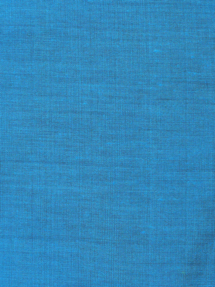 Blue Embroidered Chanderi Unstitched Suit &amp; Pant With Chanderi Dupatta