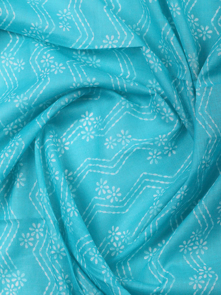 Firozee Printed Cotton Blend Unstitched Dress Material