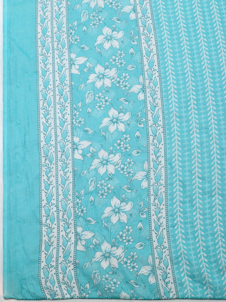 Firozee Printed Cotton Blend Unstitched Dress Material