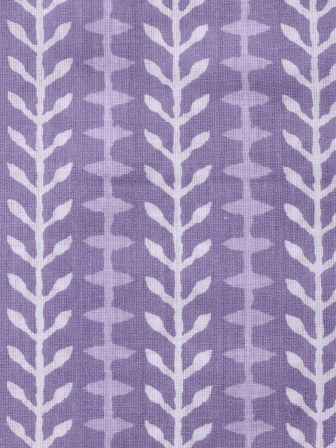 Purple Printed Cotton Blend Unstitched Dress Material