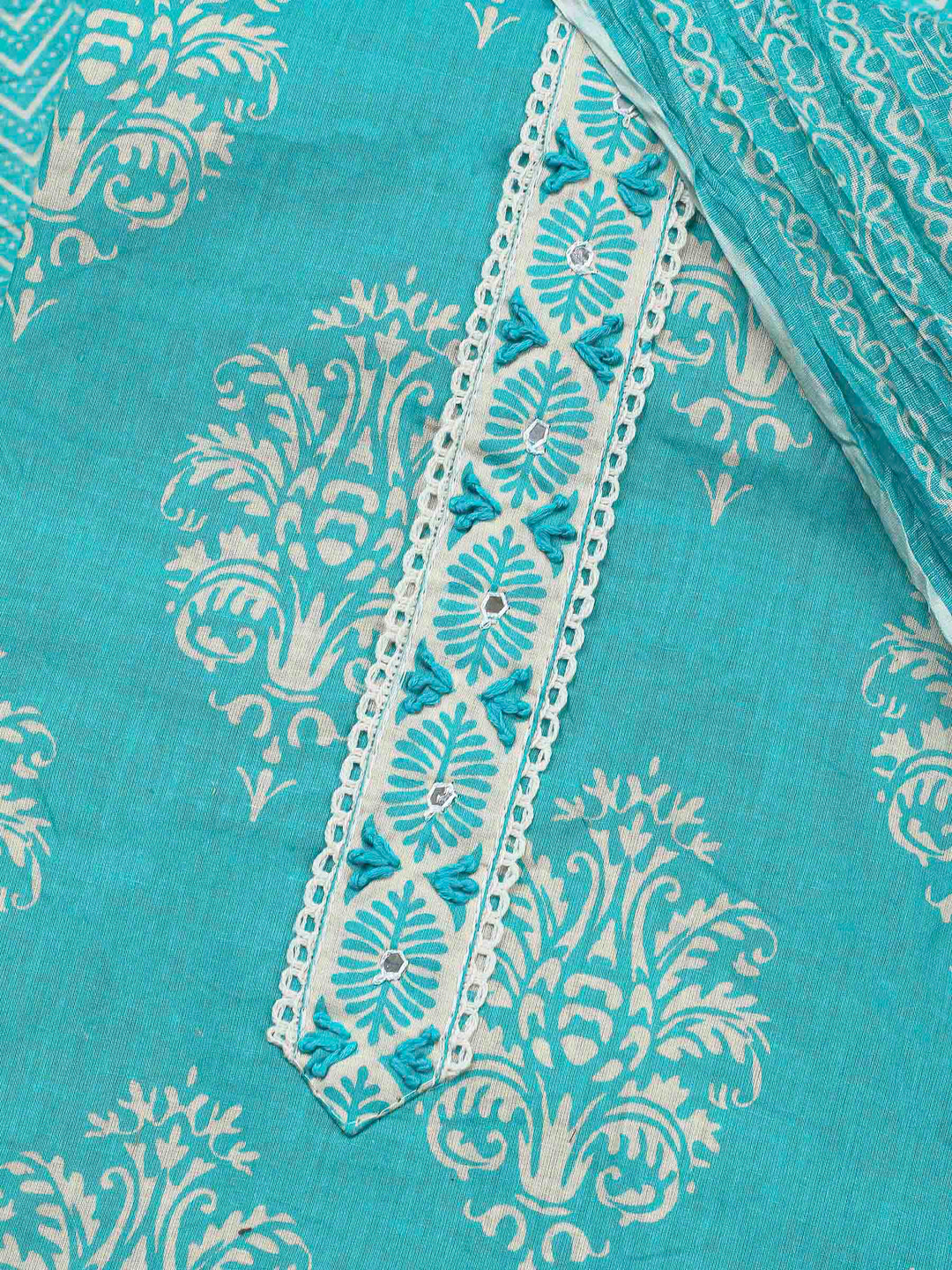 Firozee Printed Cotton Blend Unstitched Dress Material