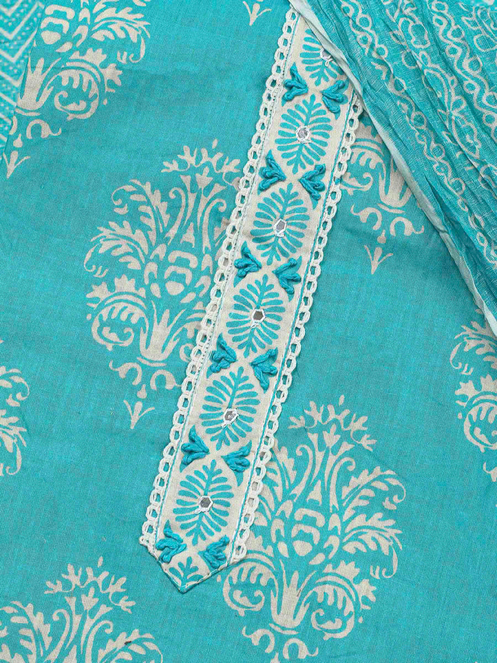 Firozee Printed Cotton Blend Unstitched Dress Material
