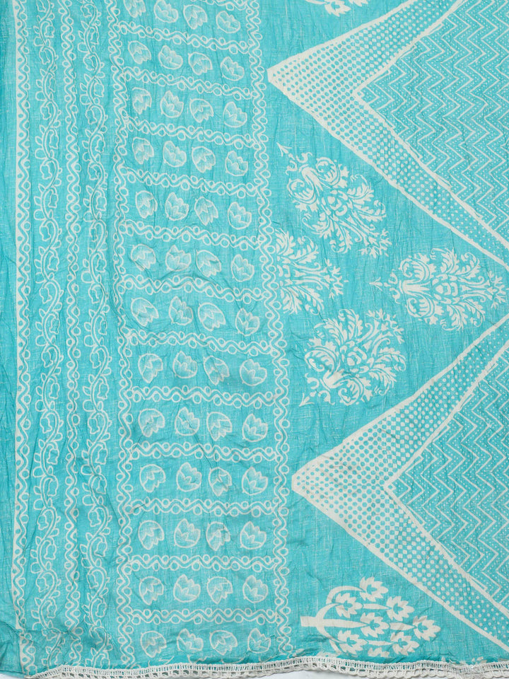 Firozee Printed Cotton Blend Unstitched Dress Material