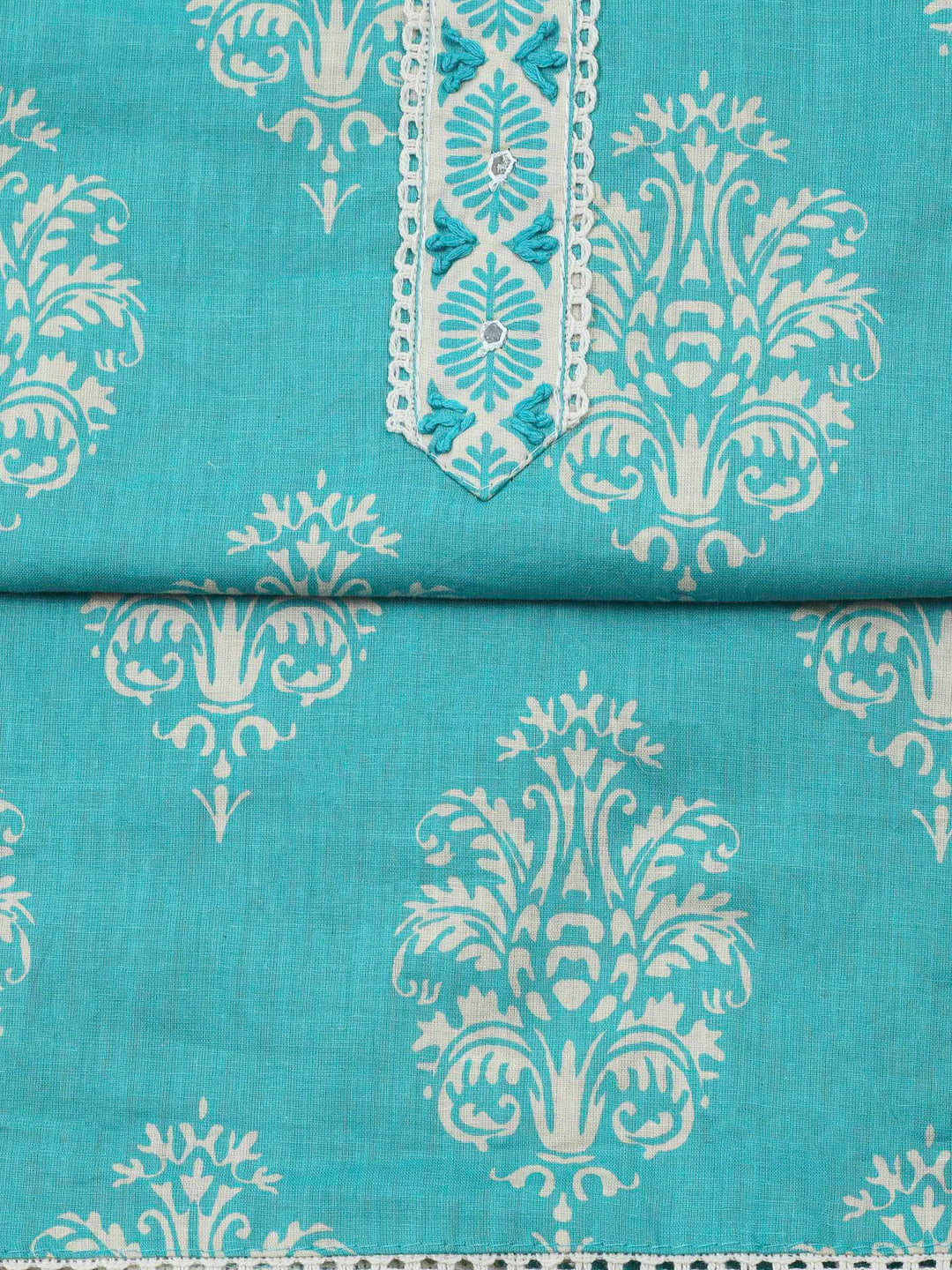 Firozee Printed Cotton Blend Unstitched Dress Material