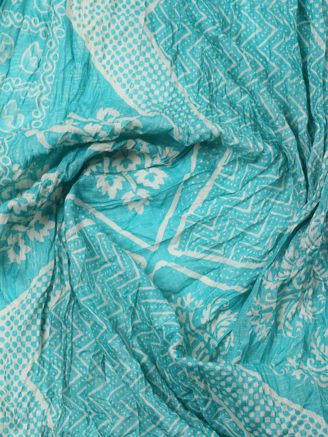 Firozee Printed Cotton Blend Unstitched Dress Material