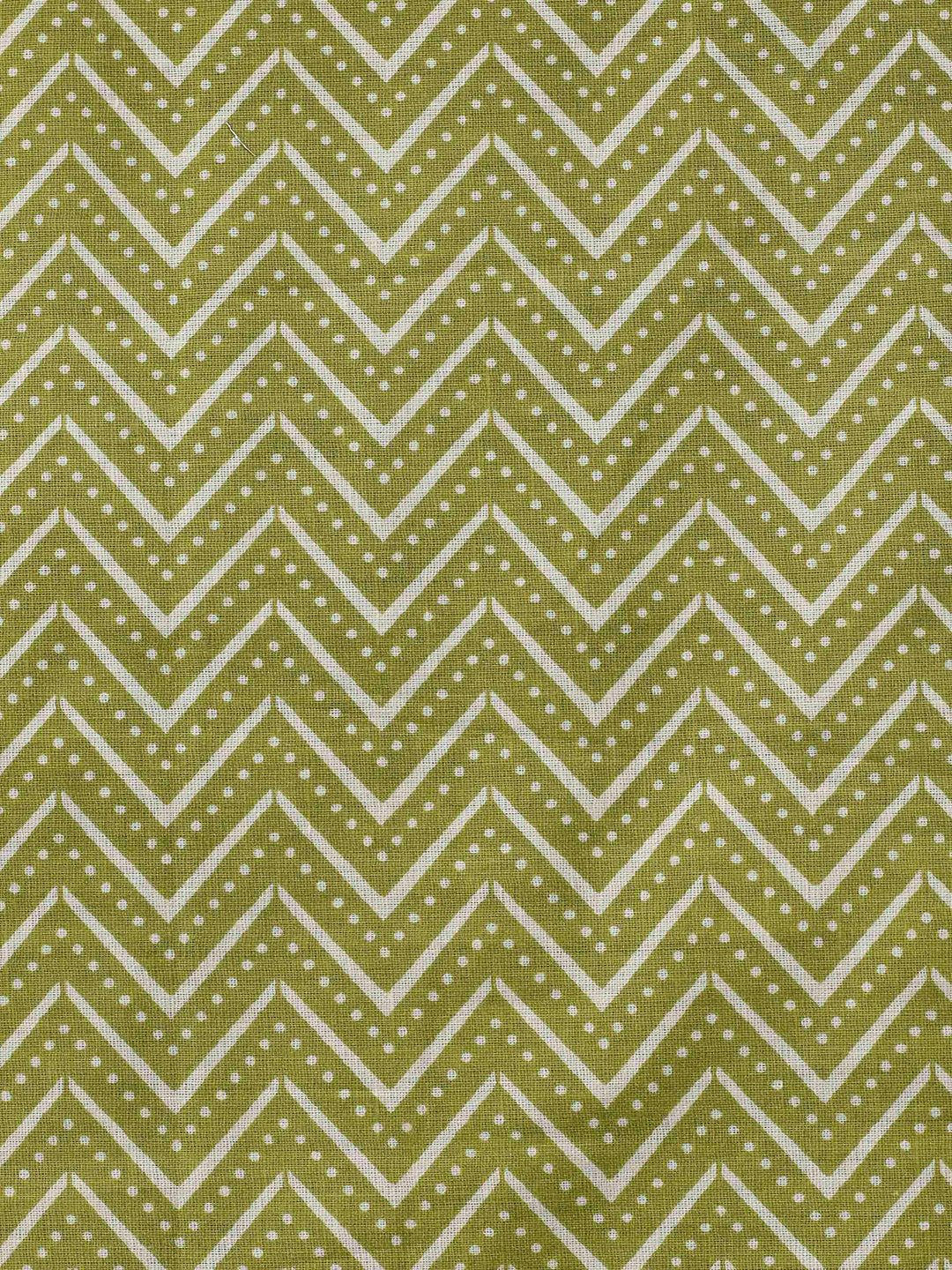 Pista Green Printed Cotton Blend Unstitched Dress Material