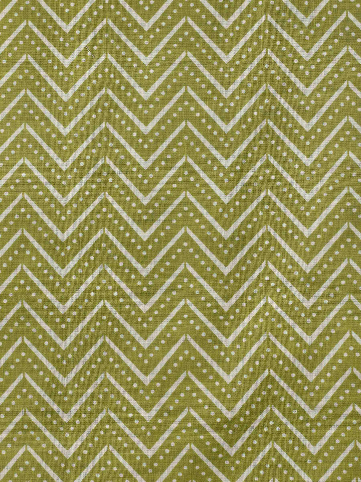 Pista Green Printed Cotton Blend Unstitched Dress Material