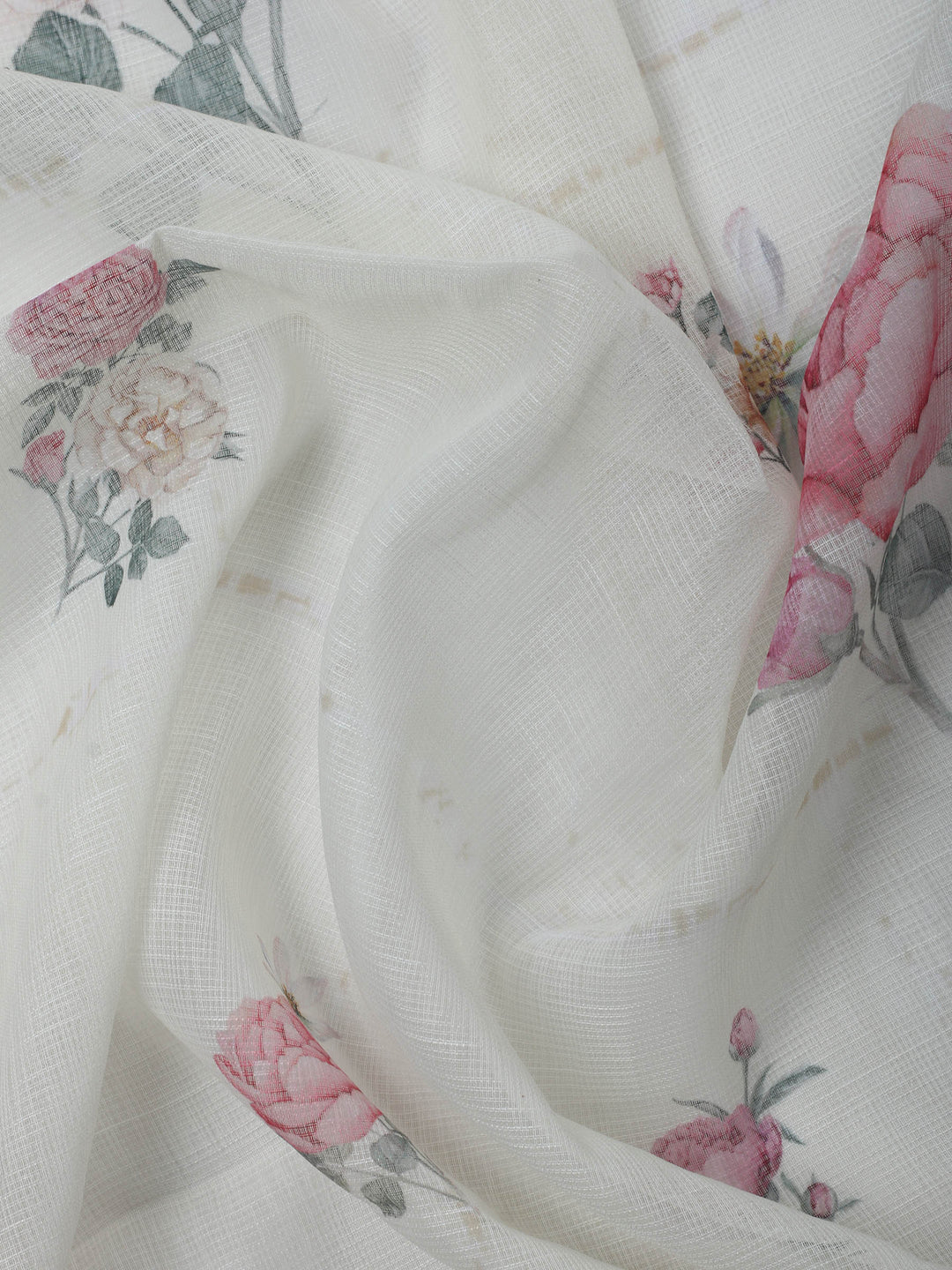 Sky Blue Embroidery Linen Unstitched Dress Material