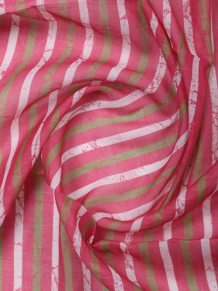 Coral Pink  Cotton Unstitched Dress Material