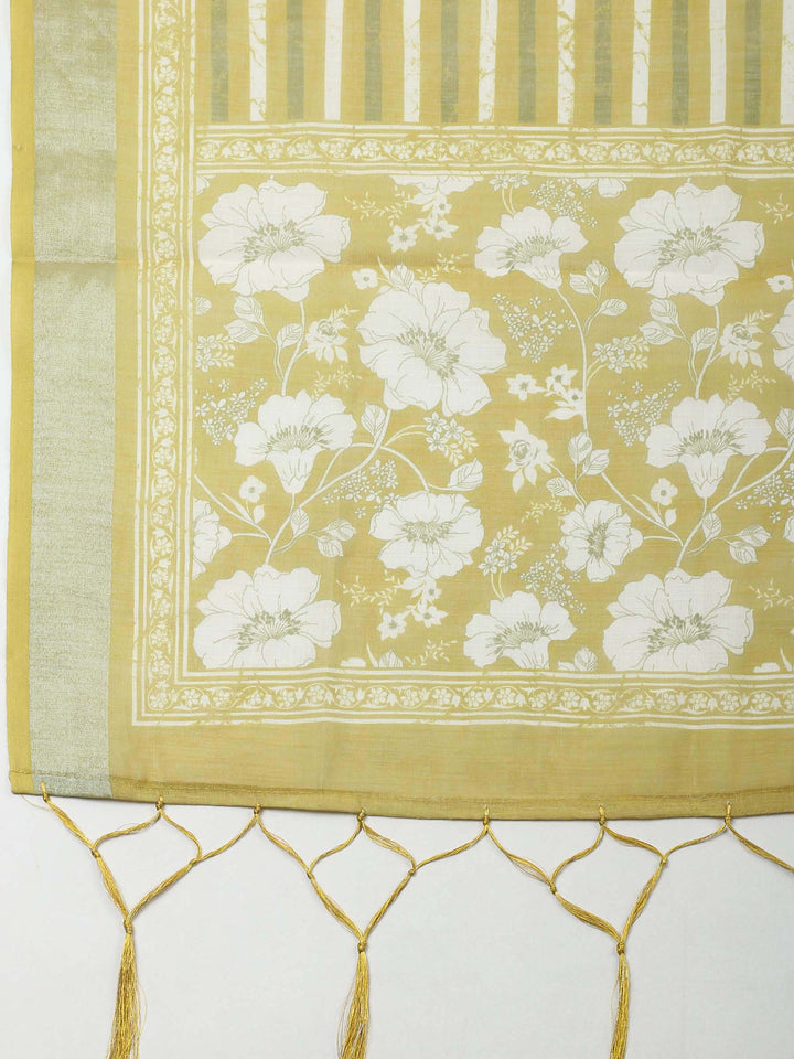 Lemon  Cotton Unstitched Dress Material