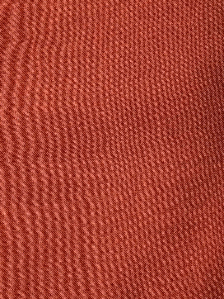 Rust  Cotton Unstitched Dress Material