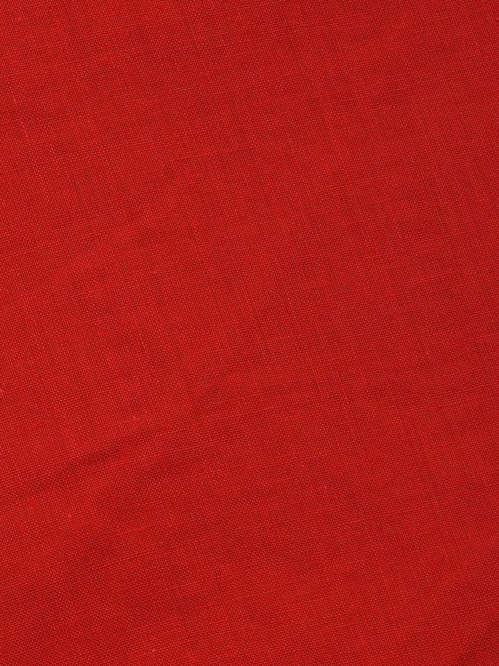 Red Printed Cotton Blend Unstitched Dress Material