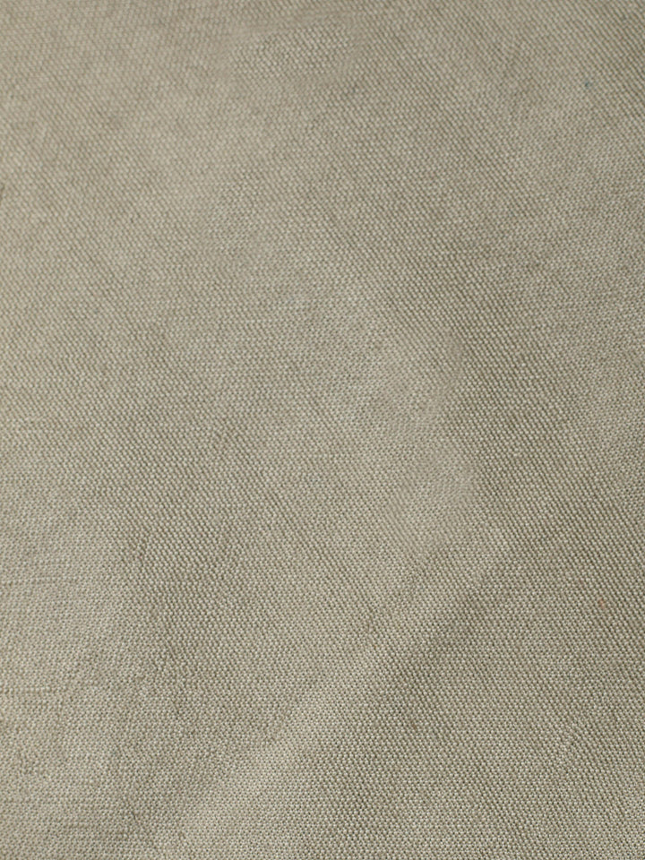 Beige-Mustard Embroidery Chanderi Unstitched Dress Material