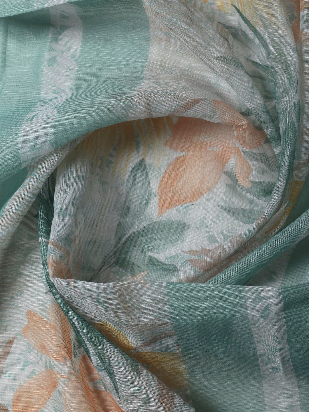 Aqua Green Embroidery Cotton Blend Unstitched Dress Material