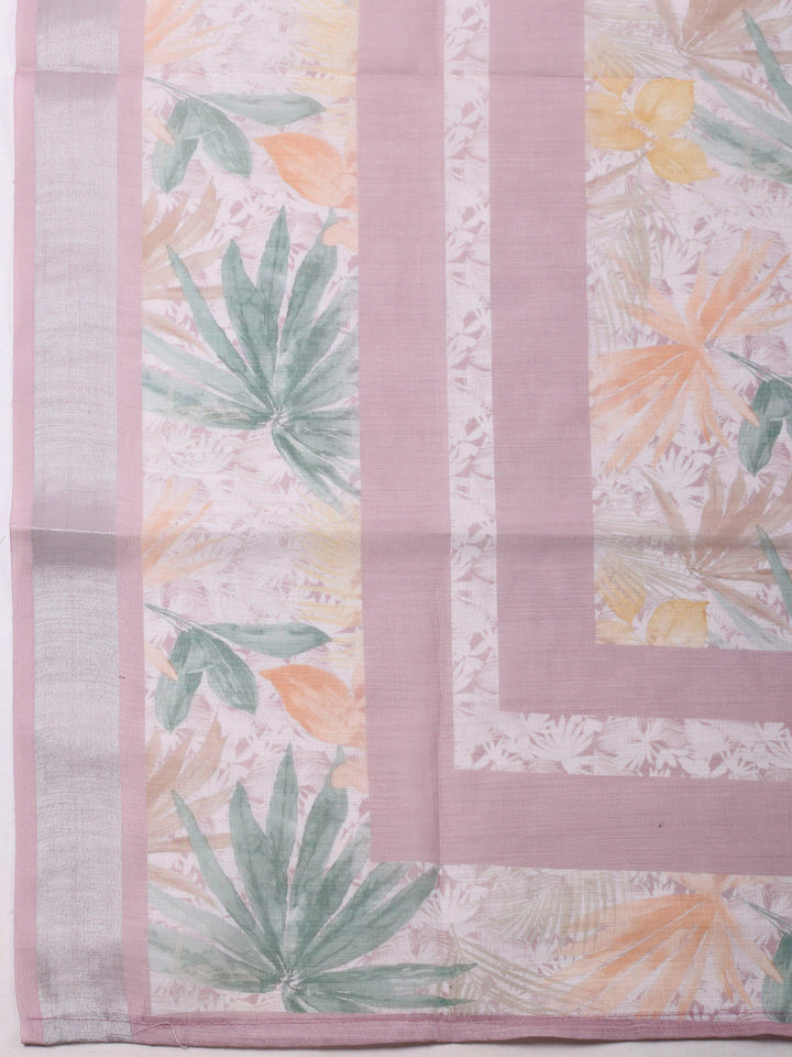 Pink Embroidery Cotton Blend Unstitched Dress Material