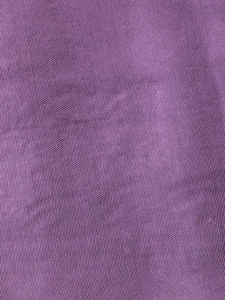 Lavender Printed Organza Unstitched Dress Material