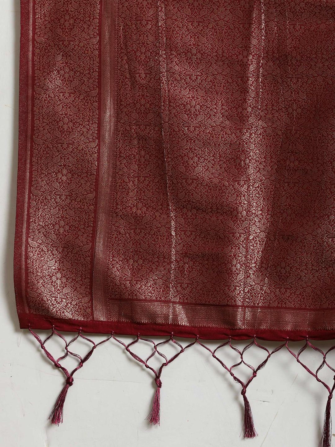 Polka Dot Woven Booti Crepe Saree (Copy)
