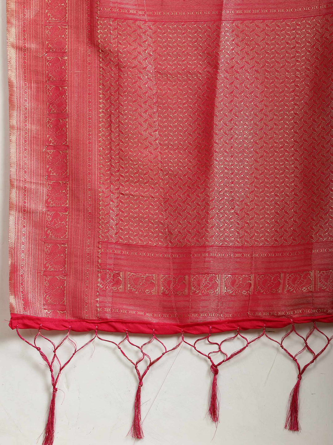 Polka Dot Woven Booti Crepe Saree