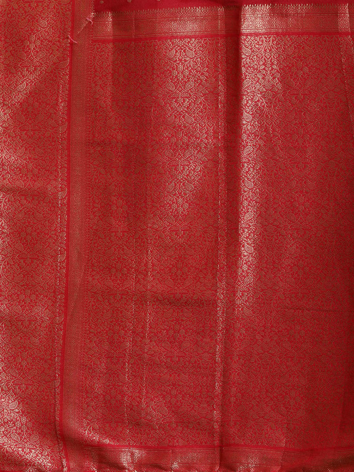 Polka Dot Woven Booti Crepe Saree