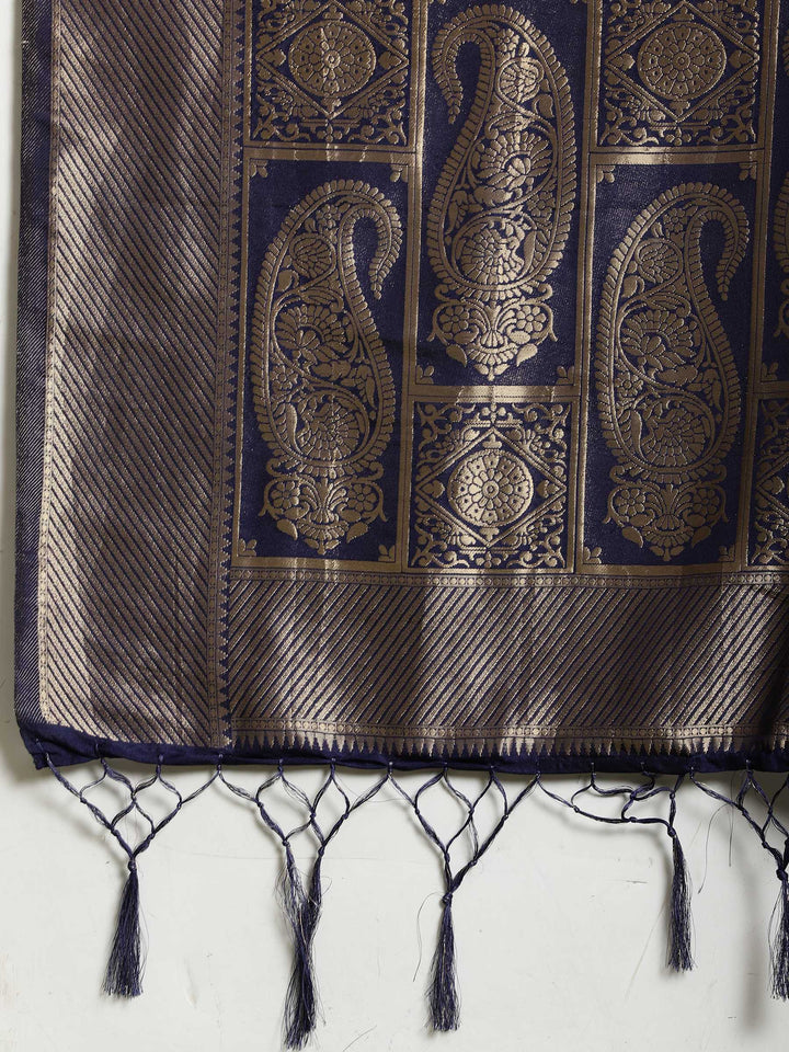 Zari Booti Woven  Crepe Saree