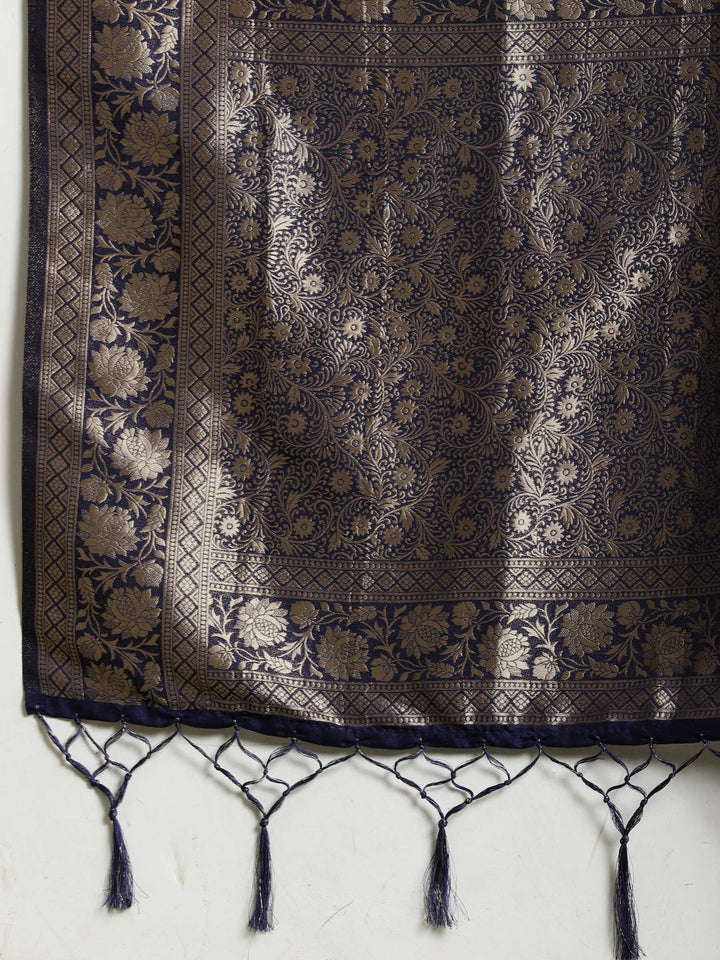 Zari Booti Woven  Crepe Saree